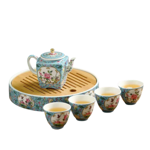 Colorful Enamel Tea Sets, Suitable for Both Home and Travel Use