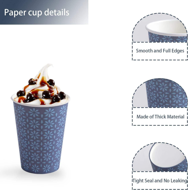 Disposable hot drink double-walled biodegradable paper coffee cups wholesale