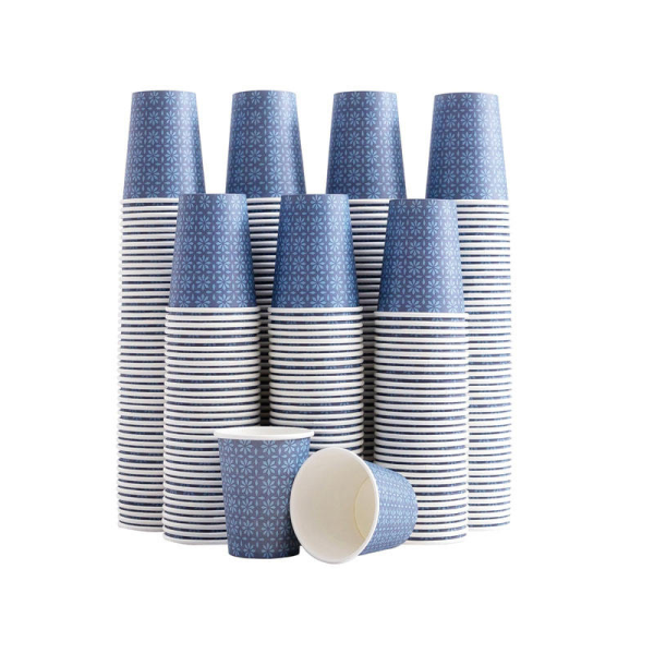 Disposable hot drink double-walled biodegradable paper coffee cups wholesale