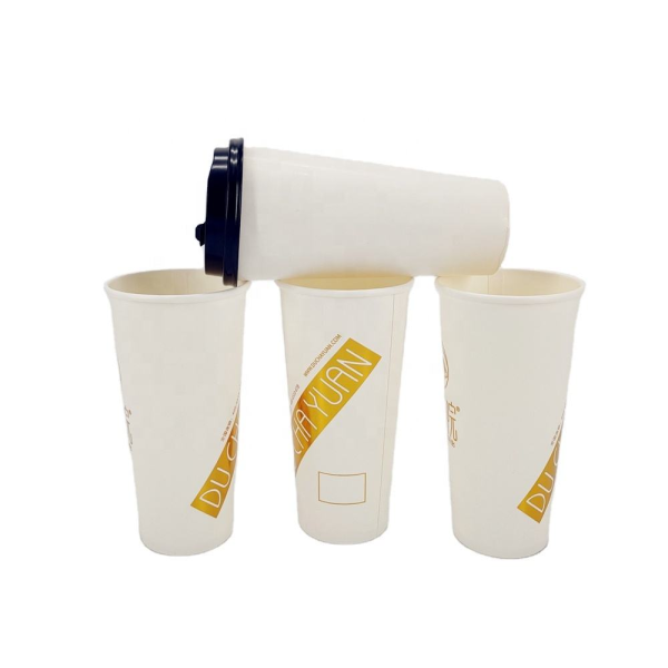 Disposable Kraft Coffee Cups Ripple Wall Paper Cups for Hot Cold