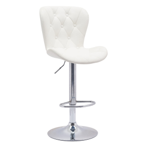 Hot Sale Counter Height Swivel Lift Adjustable White Leather High Bar Chairs