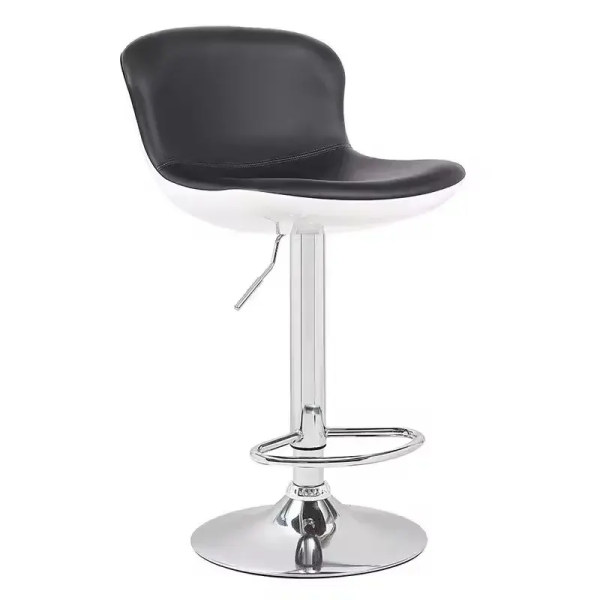 Hot-Sale Black Pu Leather Swivel Bar High Chair Adjustable Lifting Leather Bar Chair for Bar Counter