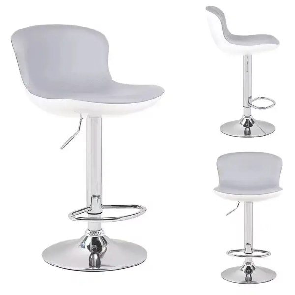Hot-Sale Black Pu Leather Swivel Bar High Chair Adjustable Lifting Leather Bar Chair for Bar Counter