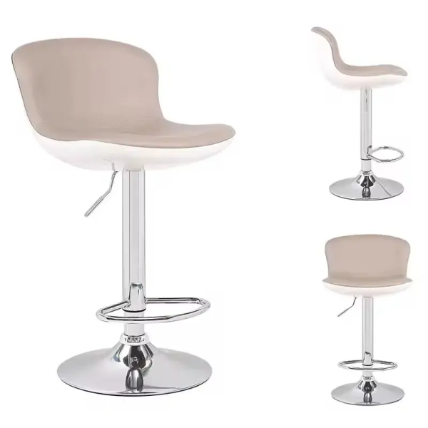Hot-Sale Black Pu Leather Swivel Bar High Chair Adjustable Lifting Leather Bar Chair for Bar Counter