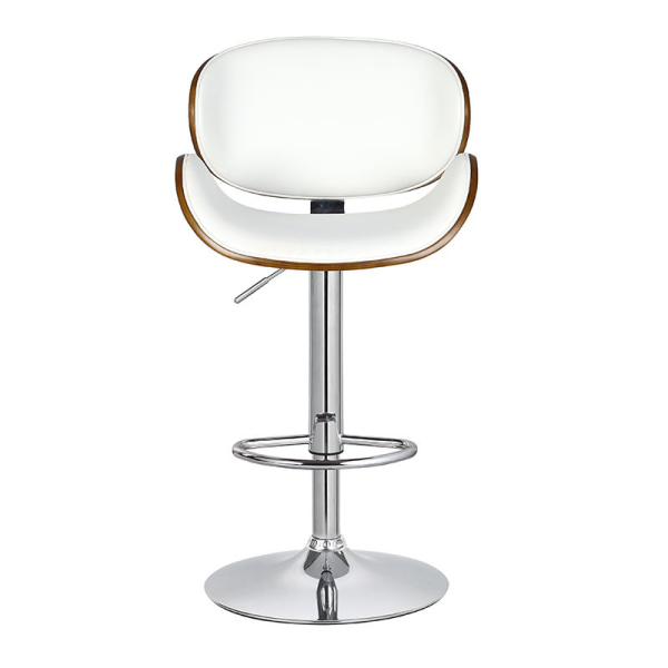Contemporary Luxury Leather Counter Height Swivel High Bar Stool Chair