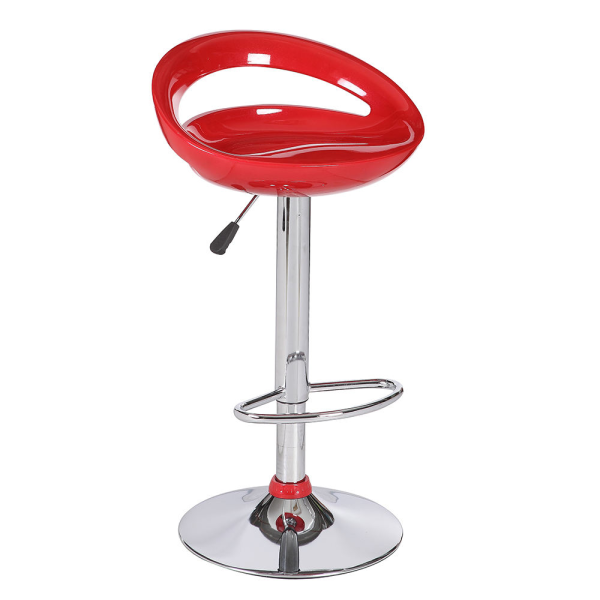 Plastic Adjustable Bar Stool Modern Stainless Steel Barstools Red Bar Chairs for Kitchen