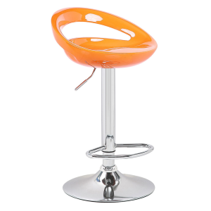 Plastic Adjustable Bar Stool Modern Stainless Steel Barstools Red Bar Chairs for Kitchen