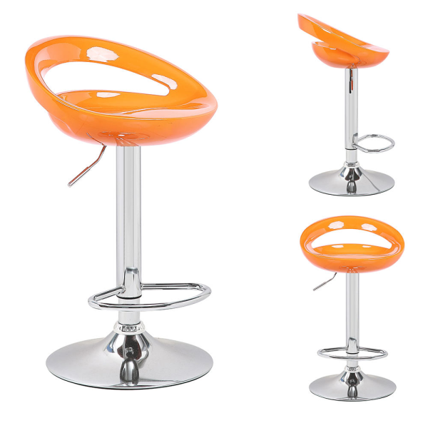 Plastic Adjustable Bar Stool Modern Stainless Steel Barstools Red Bar Chairs for Kitchen
