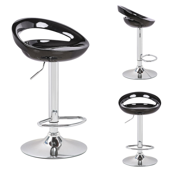 Plastic Adjustable Bar Stool Modern Stainless Steel Barstools Red Bar Chairs for Kitchen