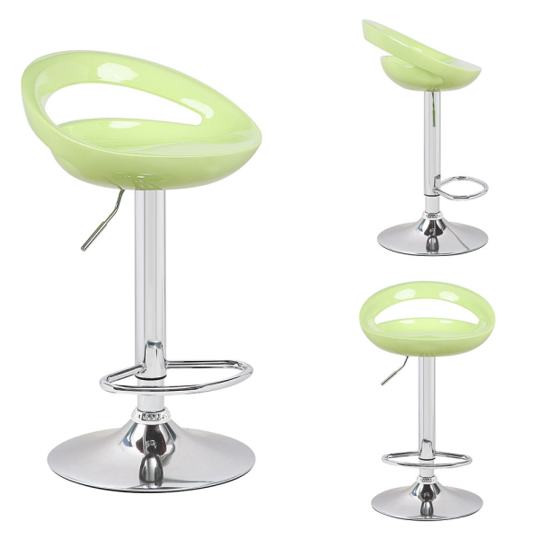 Plastic Adjustable Bar Stool Modern Stainless Steel Barstools Red Bar Chairs for Kitchen