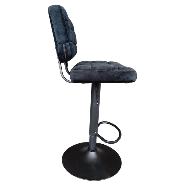 Bar Bistro Cafe Home Counter Height Adjustable Swivel Black Velvet Bar Stool