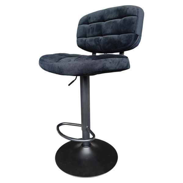 Bar Bistro Cafe Home Counter Height Adjustable Swivel Black Velvet Bar Stool