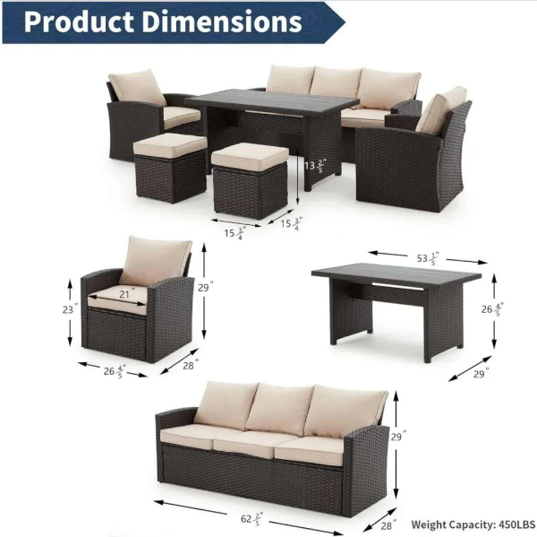 Outdoor Sofa Set Patio Furniture Set Wicker Set