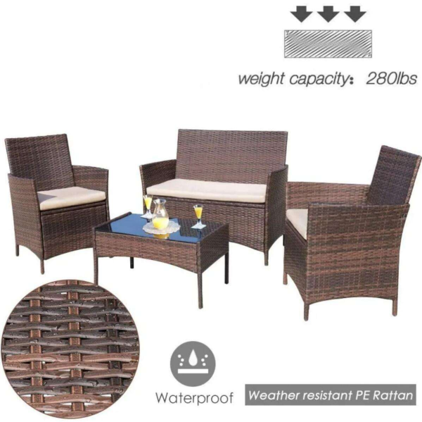 4-piece outdoor and indoor furniture set