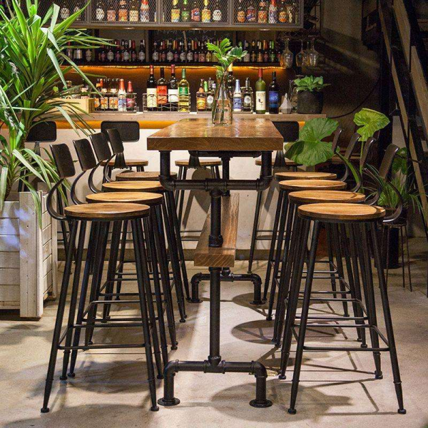 Solid wood commercial bar furniture set nightclub bar counter