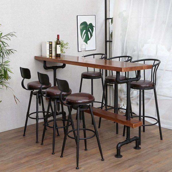 Solid wood commercial bar furniture set nightclub bar counter