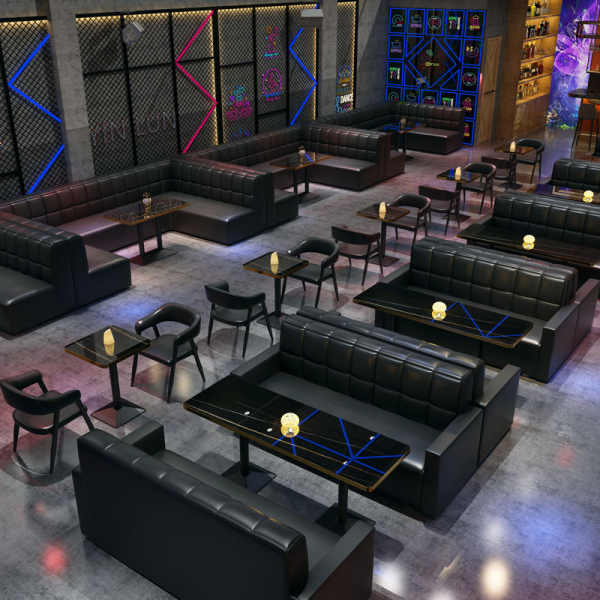 Commercial bar furniture set nightclub tavern casual dining table and chairs