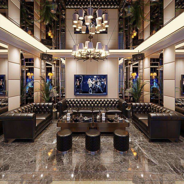 Commercial bar furniture set custom leather antique sofa seats