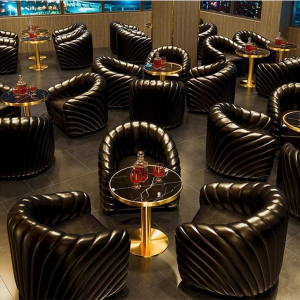 Bar furniture sets wholesale bistro backrest and seat leather bar sets