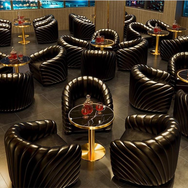 Bar furniture sets wholesale bistro backrest and seat leather bar sets