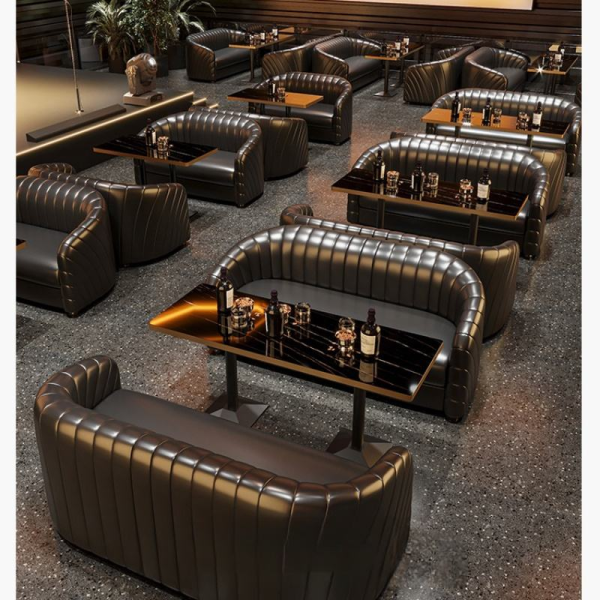 Bar furniture sets wholesale bistro backrest and seat leather bar sets