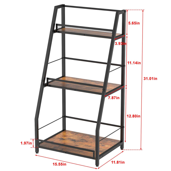 A versatile three-tier trapezoidal corner wine rack perfect for home bars
