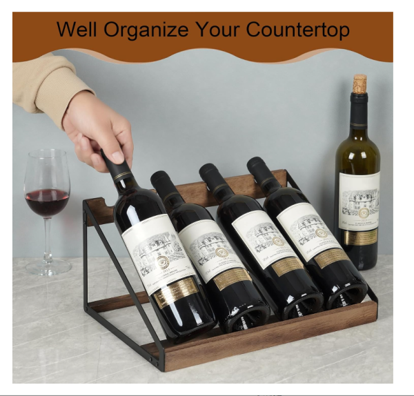Wood Wine Rack Natural Wood Wine Storage Rack Wine Display Shelf for Kitchen