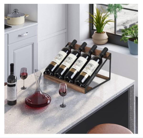 Wood Wine Rack Natural Wood Wine Storage Rack Wine Display Shelf for Kitchen
