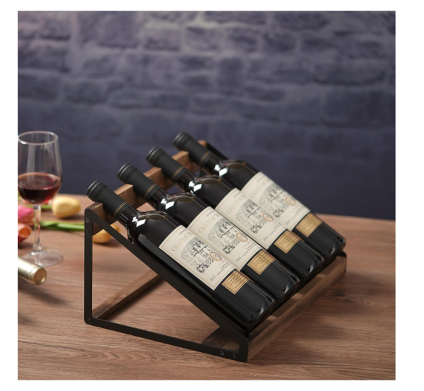 Wood Wine Rack Natural Wood Wine Storage Rack Wine Display Shelf for Kitchen
