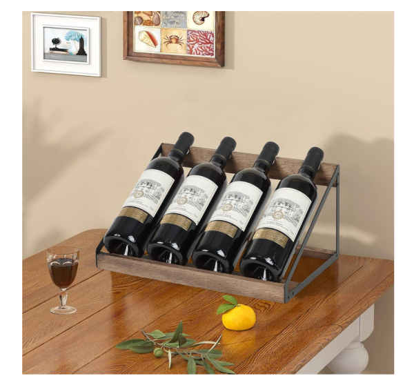 Wood Wine Rack Natural Wood Wine Storage Rack Wine Display Shelf for Kitchen