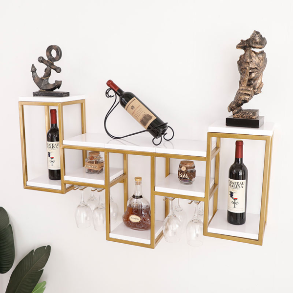 Metal wine rack light luxury iron wine rack wall mounted wine rack