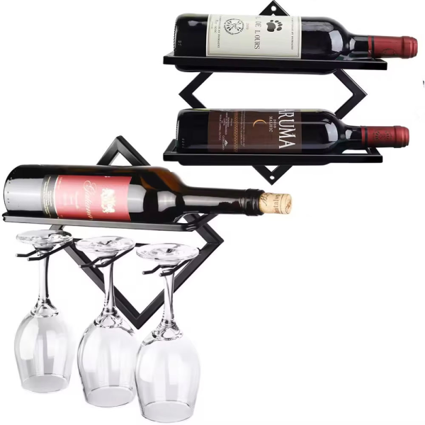 Bar restaurant home wall mounted hanging wine glass rack