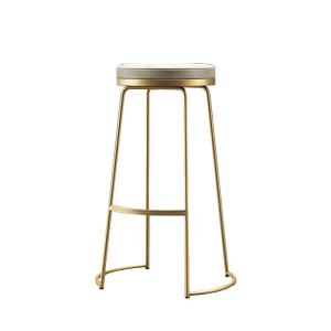 Modern Nordic commercial metal upholstered bar stool suitable for kitchens and restaurants