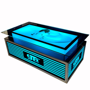 KTV coffee table with LED lighting tempered glass bar table