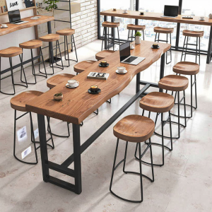 Modern solid wood bar table high chair commercial high chair