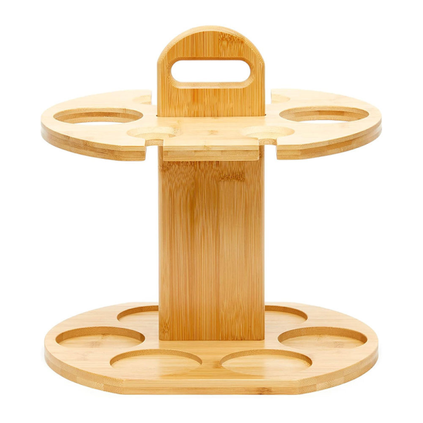 High Quality Countertop Display Bamboo Storage Rack Wine Bottle Holder