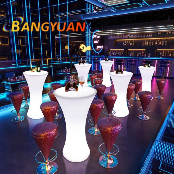 LED Bar Furniture Set Portable Bar Stools and Tables