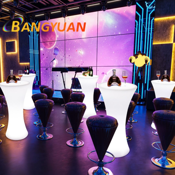 LED Bar Furniture Set Portable Bar Stools and Tables