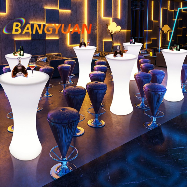 LED Bar Furniture Set Portable Bar Stools and Tables