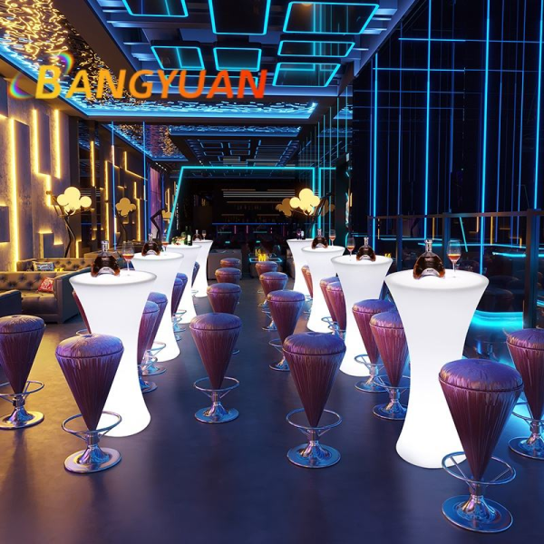LED Bar Furniture Set Portable Bar Stools and Tables