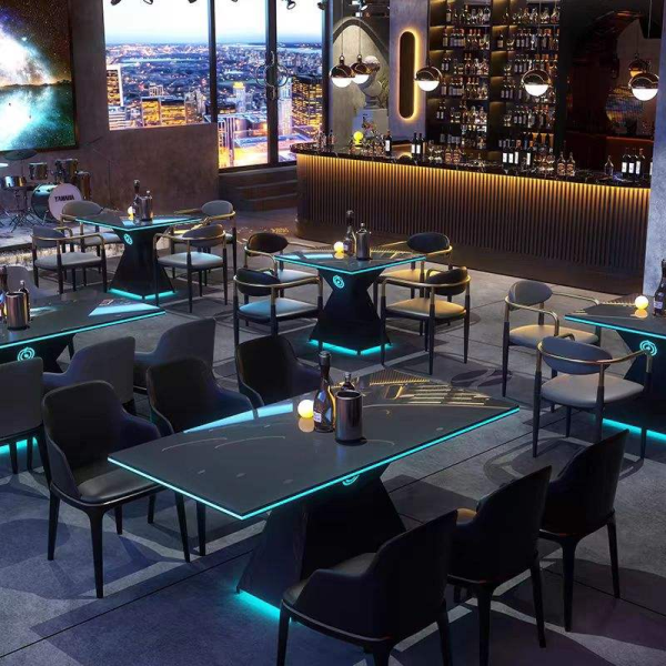 Bar dedicated table transparent bar table and chair combination pub table