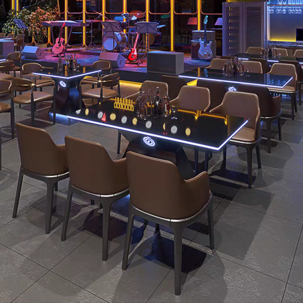 Bar dedicated table transparent bar table and chair combination pub table