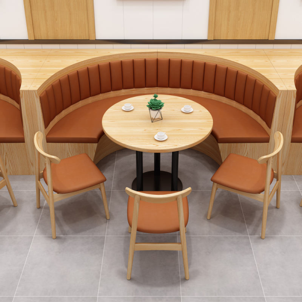 Customizable solid wood restaurant snack noodle house hot pot teahouse booth set