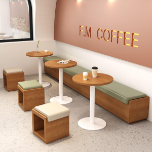 Modern commercial metal sofa stool table and chair combination suitable for dining