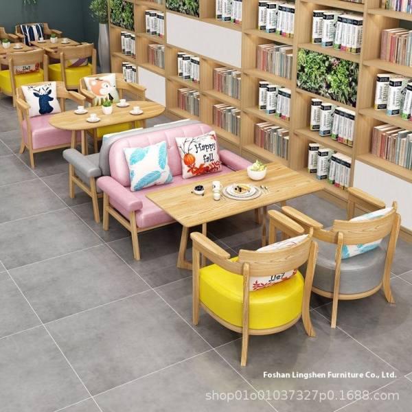 Modern design restaurant furniture set sofa table and chairs reception book bar