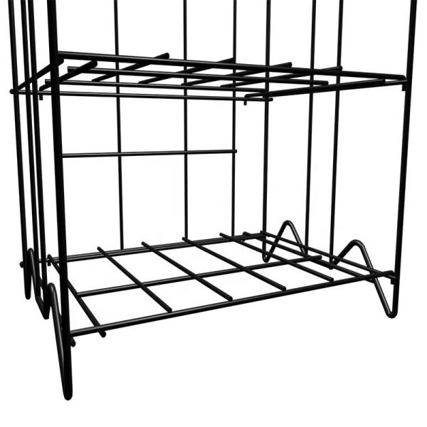Custom wire mesh display racks floor-standing bookshelves can hold newspapers brochures and magazines