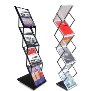 Factory Wholesale A4 Catalogue Shelf Portable Magazine Rack Portable Brochure Stand