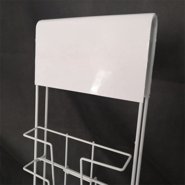 Custom Floor-Standing Metal Bookshelf, Magazine, and Poster Display Rack
