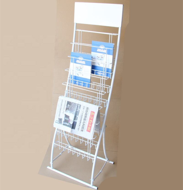 Custom Bookstore Metal Wire Display Rack for Comics Books Magazines and Newspapers