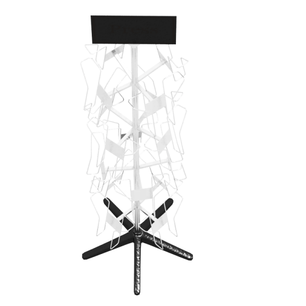 Metal Wire Rotating Display Stand for Bookstores Retail Comics Magazines Brochures and Posters